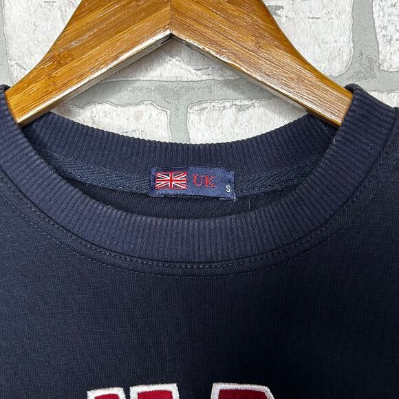 Navy Blue London England Crewneck Sweatshirt - Picture 2 of 4